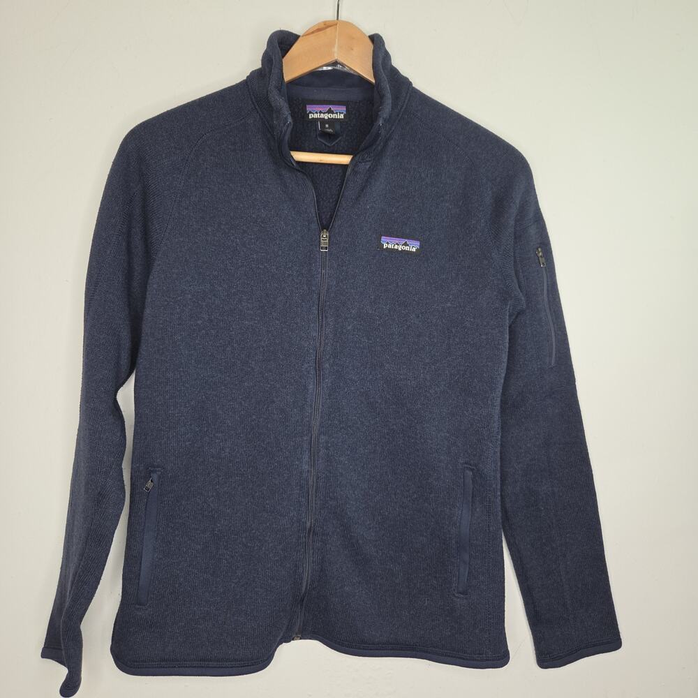 PATAGONIA WOMEN'S SWEATER 1/4 ZIP PULLOVER BLUE-NAVY Medium